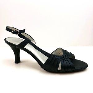 Liz Claiborne Black Satin Evening Sandal